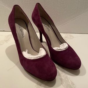 Plum Suede Via Spiga Pumps, 7.5